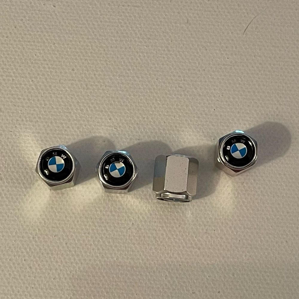 BMW Valve Stem Caps in Silver Set of 4 NWT